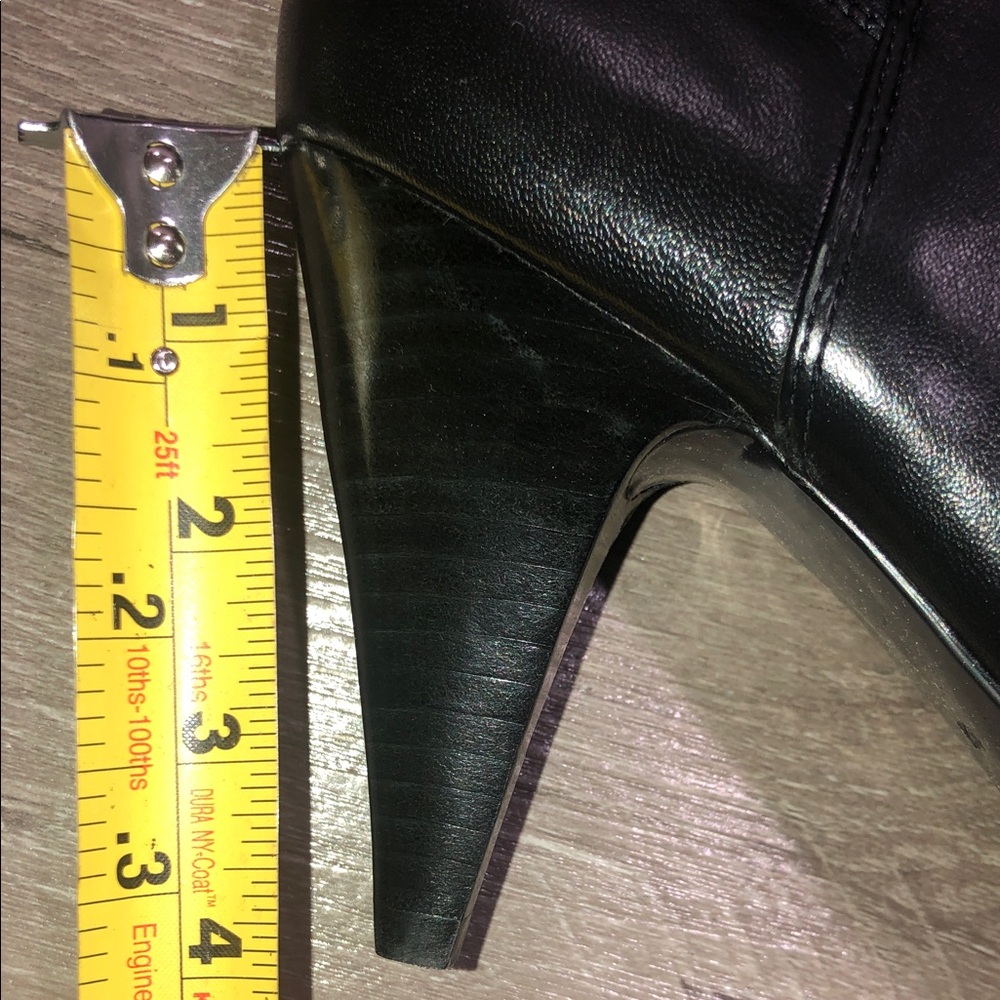 Guess Riselan Pull on Knee / Over the Knee Black Leather Boots New - Picture 4 of 11